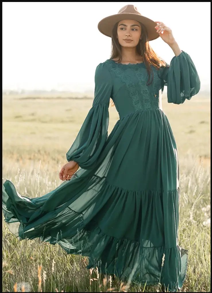 Deep Teal Fall Dress