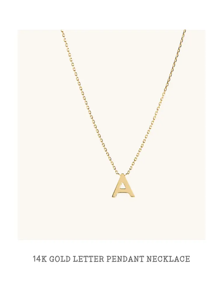 MERJURI LEtter Pendant NEcklace