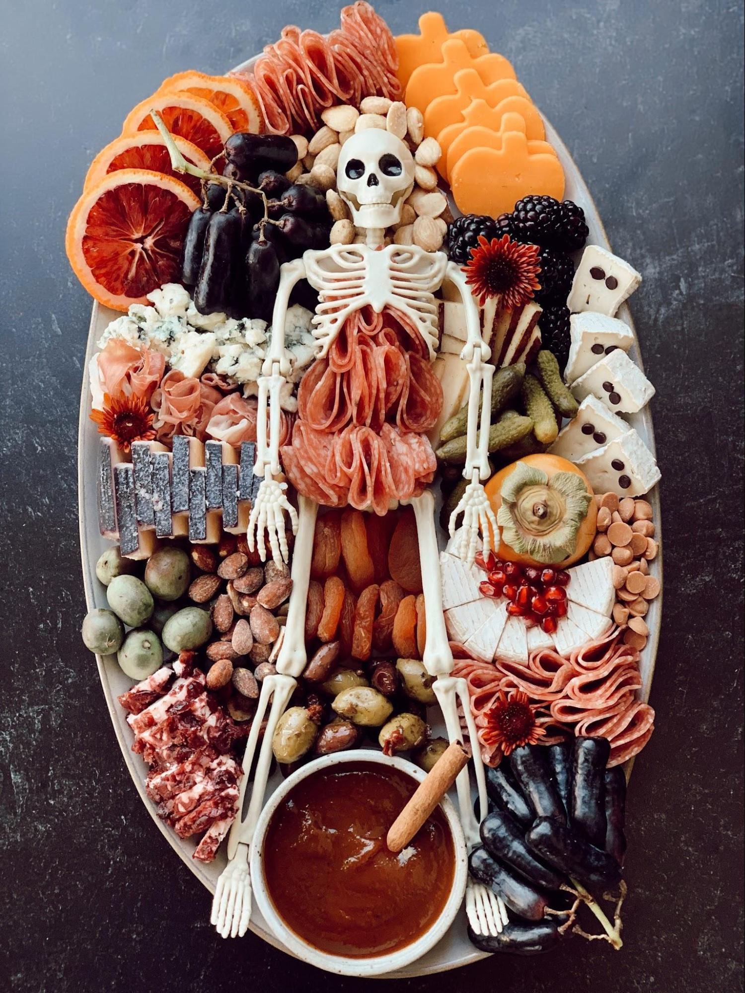 Skeleton Halloween Charcuterie Board