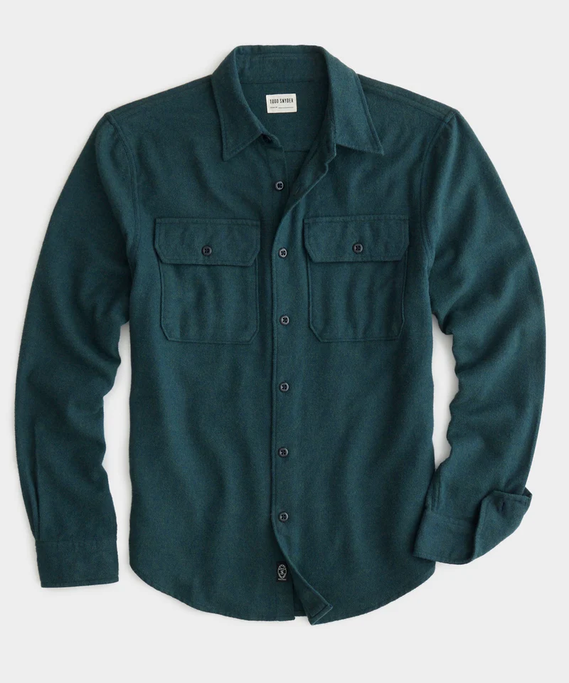 Teal Flannel Mens Shirt